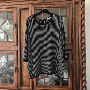 Gibson Latimer knit striped tunic.